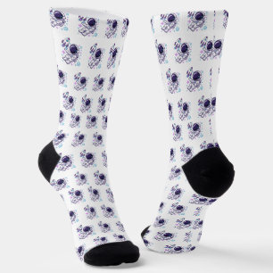 Chaussette Motif de conception magnifique d'astronaute 