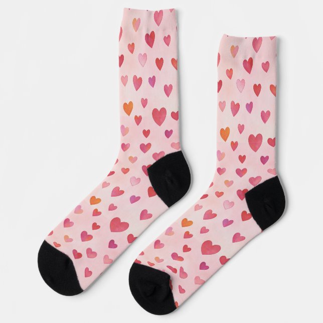 Chaussette Motif de confettis en forme de cœur (Gauche)