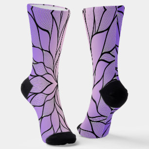 Chaussette Motif de congé créatif Pearlescent violet