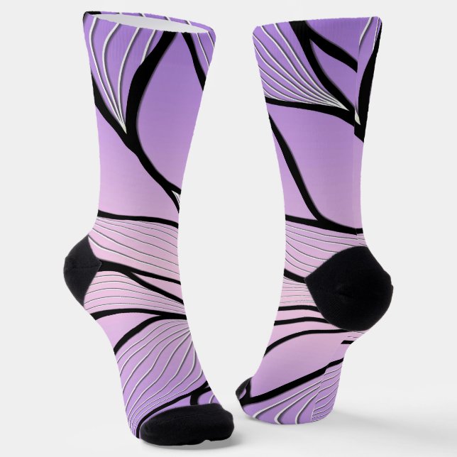 Chaussette Motif de congé créatif Pearlescent violet (Angulaire)