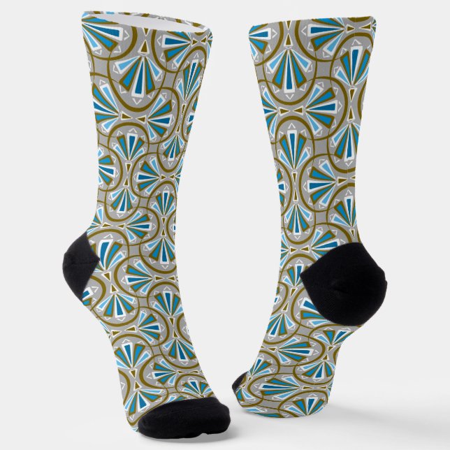 Chaussette Motif de couleur Art déco. (Angulaire)