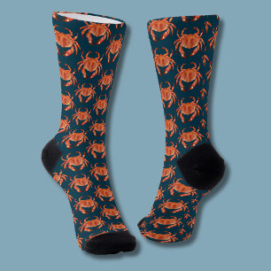 Chaussette Motif de crustacé crabe