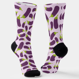 Chaussette Motif de design d'aubergine violette