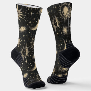 Chaussette Motif de dessin pour étoiles du ciel nocturne et c