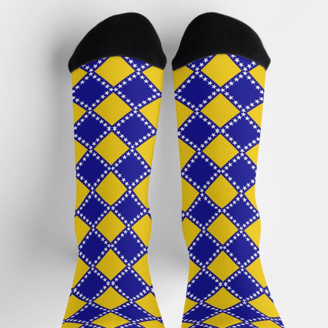 Chaussette motif de drapeau de Bosnie (Haut)