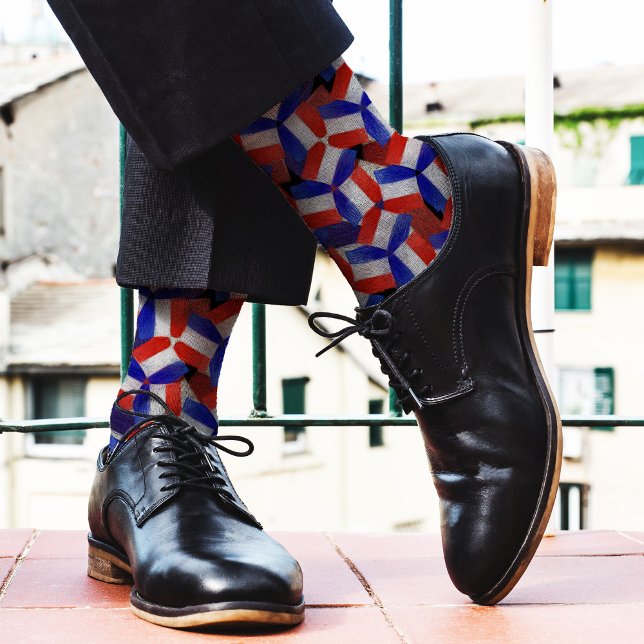 Chaussette       Motif de drapeau français Unique Drôle (Créateur téléchargé)
