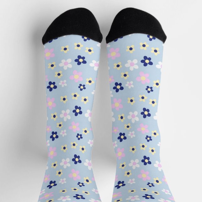 Chaussette Motif de fleur simple mignon (Haut)