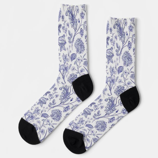Chaussette Motif de fleurs (Gauche)