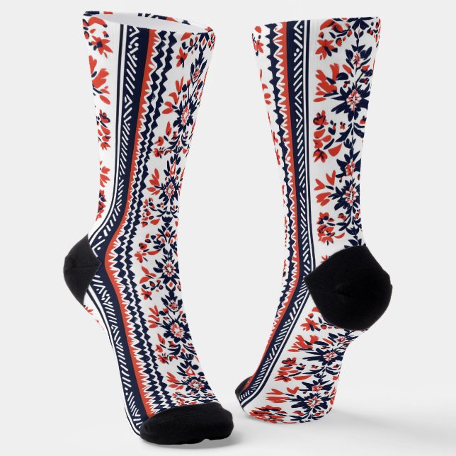 Chaussette Motif de folklore slave (Angulaire)