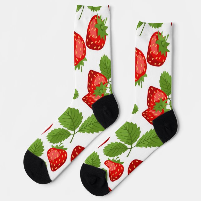 Chaussette Motif de fraises (Gauche)
