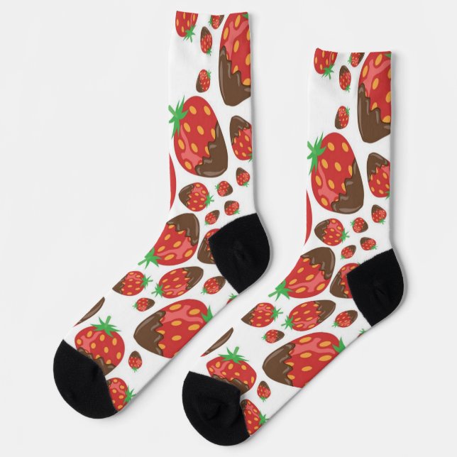 Chaussette Motif de fraises (Gauche)