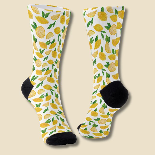 Chaussette Motif de fruits d'agrumes de citron (Citrus lemon pattern socks)