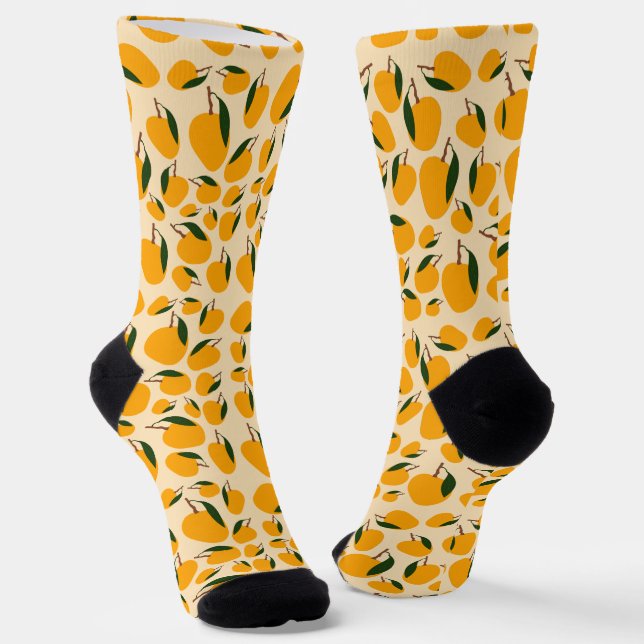 Chaussette Motif de fruits d'été à la mangue (Angulaire)