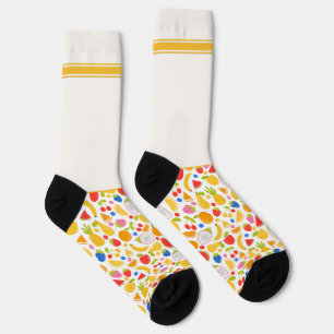 Chaussette Motif de fruits d'été secrètement sauvage avec du