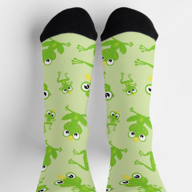 Chaussette Motif de grenouille, Grenouilles mignonnes, Grenou (Haut)