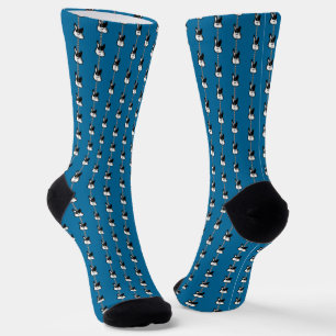 Chaussette Motif de guitare électrique de base sur Ocean Blue
