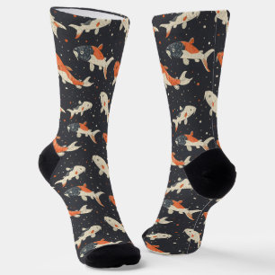 Chaussette Motif de Koi Carps