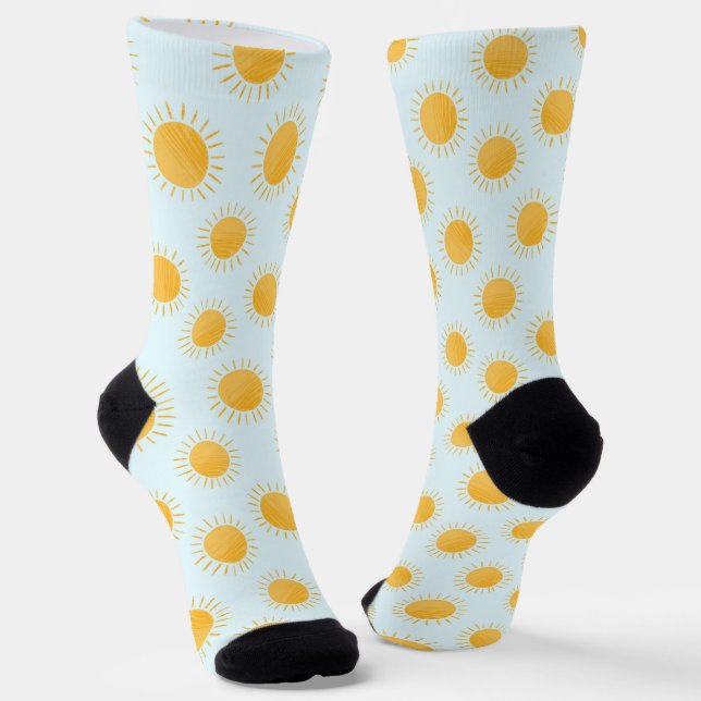 Chaussette Motif de la journée du Doodle Sunshine (Angulaire)