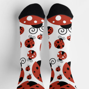 Chaussette Motif De Ladybugs, Mignons Ladybugs, Red Ladybugs