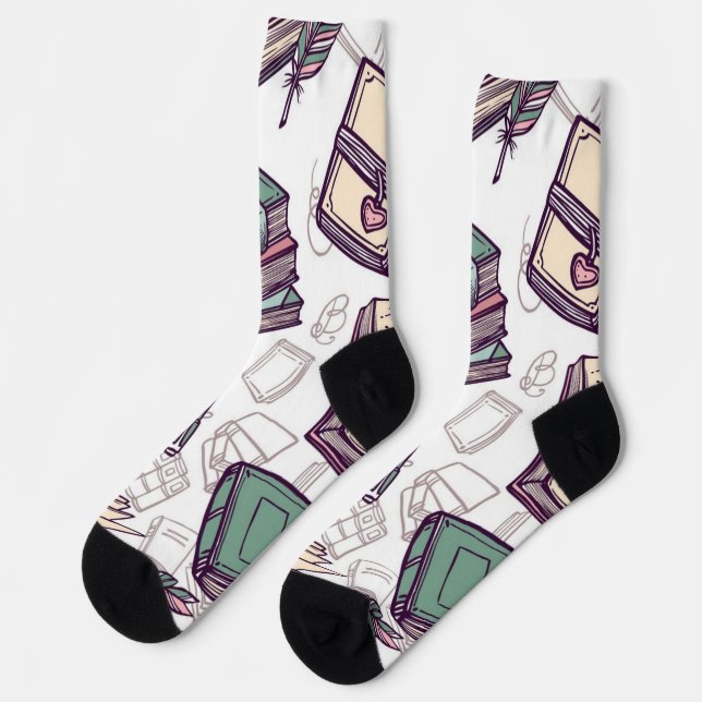 Chaussette Motif de livre (Gauche)