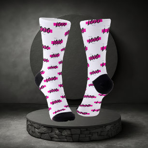 Chaussette Motif de logo d'entreprise personnalisé pour la pr
