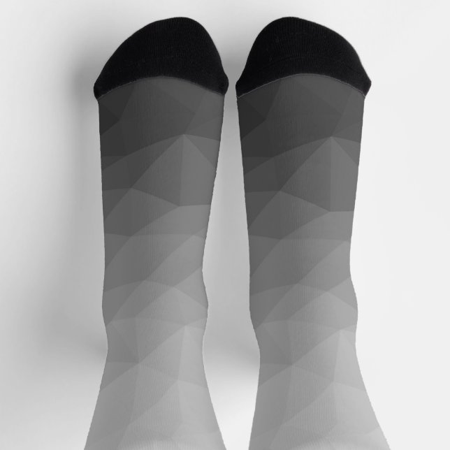 Chaussette Motif de maille géométrique à dégradé gris (Haut)