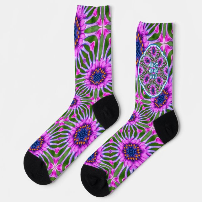Chaussette Motif de marguerite esthétique (Gauche)