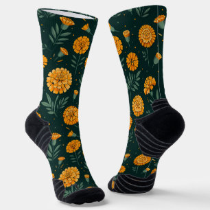 Chaussette Motif de Marigolds