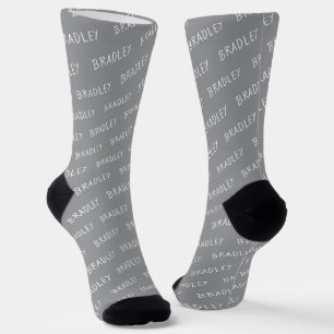 Chaussette Motif de monogramme de nom personnalisé