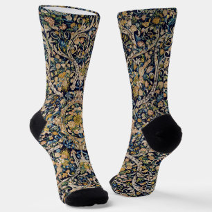 Chaussette Motif de moquette fleurie décorative