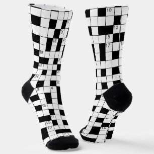 Chaussette Motif de mot de passe noir rétro