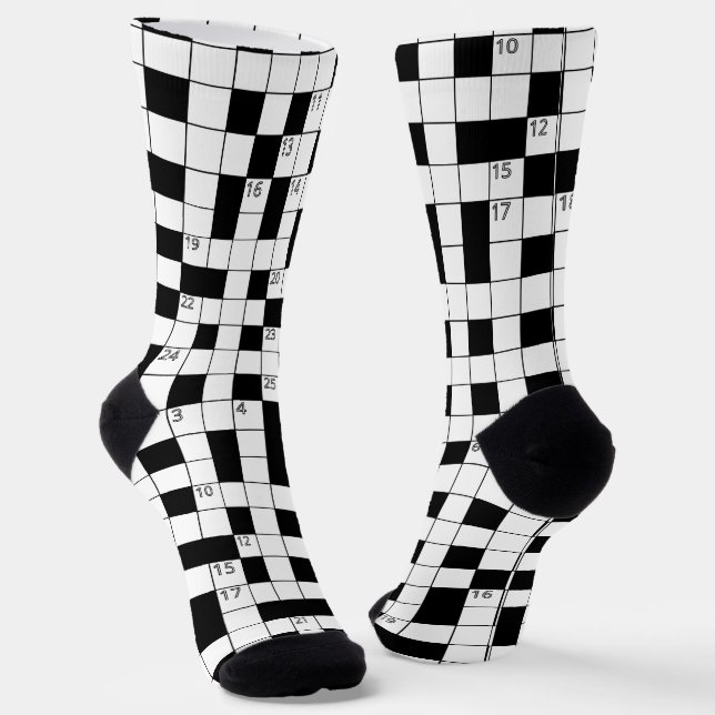 Chaussette Motif de mot de passe noir rétro (Angulaire)