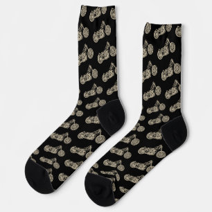 Chaussette Motif de motard silhouette de moto