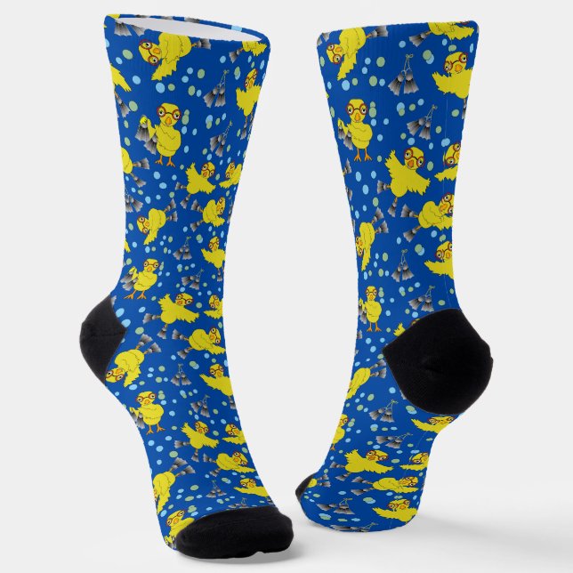 Chaussette Motif de nage (Angulaire)