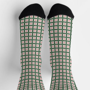Chaussette Motif de Noël éclectique bohème folklorique groovy