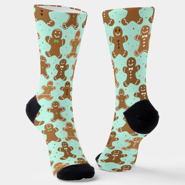 Chaussette Motif de Noël Hommes Gingerbread (Angulaire)