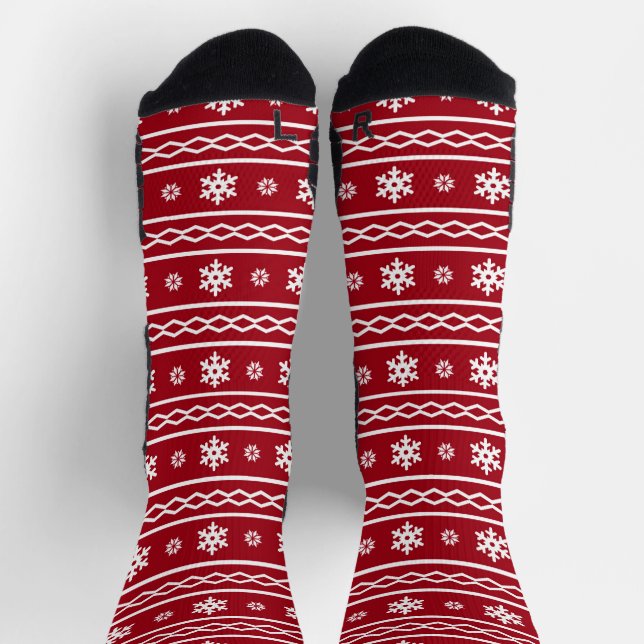 Chaussette Motif de Noël Rouge (Haut)
