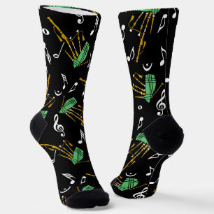 Chaussette Motif de note musicale Bagpipes