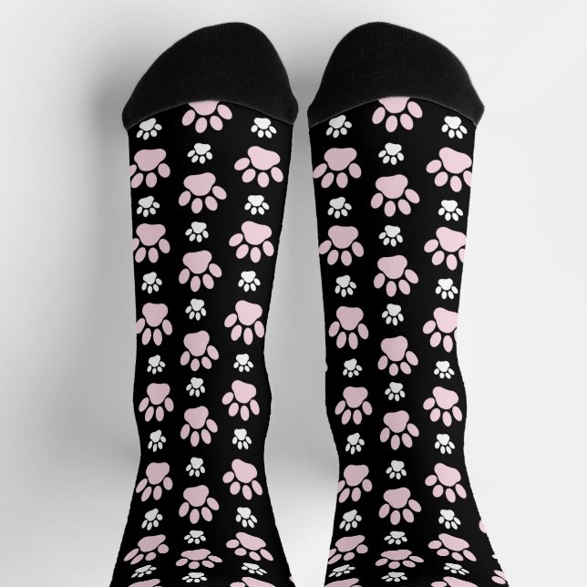 Chaussette Motif De Pailles, Pailles Roses, Pailles De Chien, (Haut)