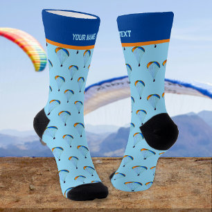 Chaussette Motif de parapente coloré avec votre propre nom