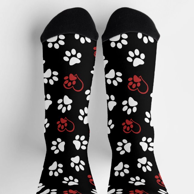 Chaussette Motif De Pâtes, Patrouilles Blanches, Patrouilles  (Haut)