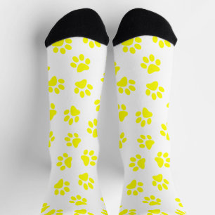 Chaussette Motif De Pâtes, Patrouilles De Chien, Paws Jaunes