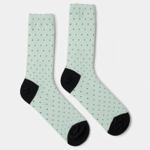 Chaussette Motif de petits pois verts sur fond vert plus clai