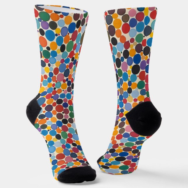 Chaussette Motif de points colorés (Angulaire)