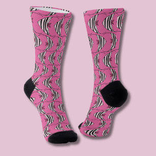 Chaussette Motif de poisson rose