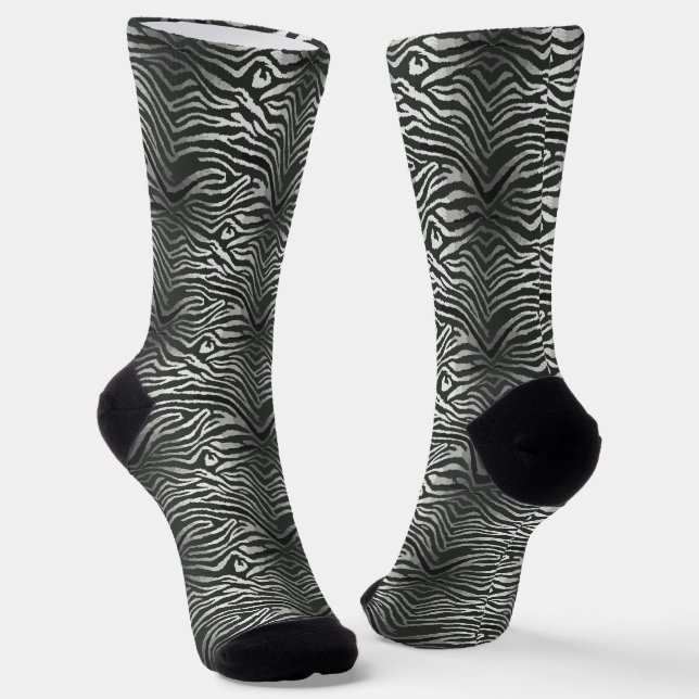 Chaussette Motif de rayure de tigre sans couture (Angulaire)