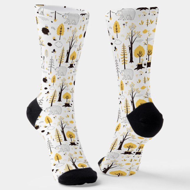 Chaussette Motif de scène de Golden Woods (Angulaire)