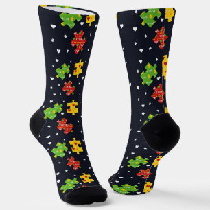 Chaussette Motif de sensibilisation à l'autisme