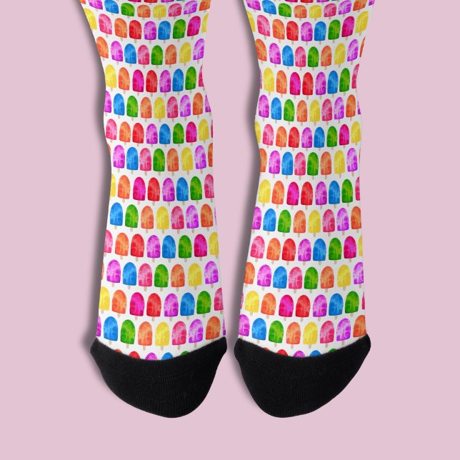 Chaussette Motif de sucette glacée colorée (Ice lolly popsicle socks)