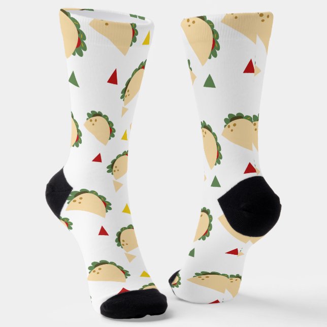 Chaussette Motif de tacos mignons pour mardi (Angulaire)
